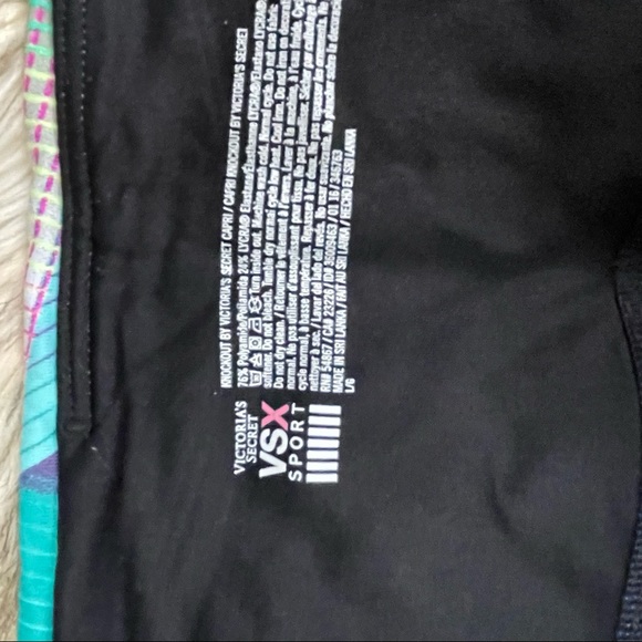 VSX Victoria's Secret Sport Knockout Crop Neon Abstract Geo Print - Picture 4 of 4